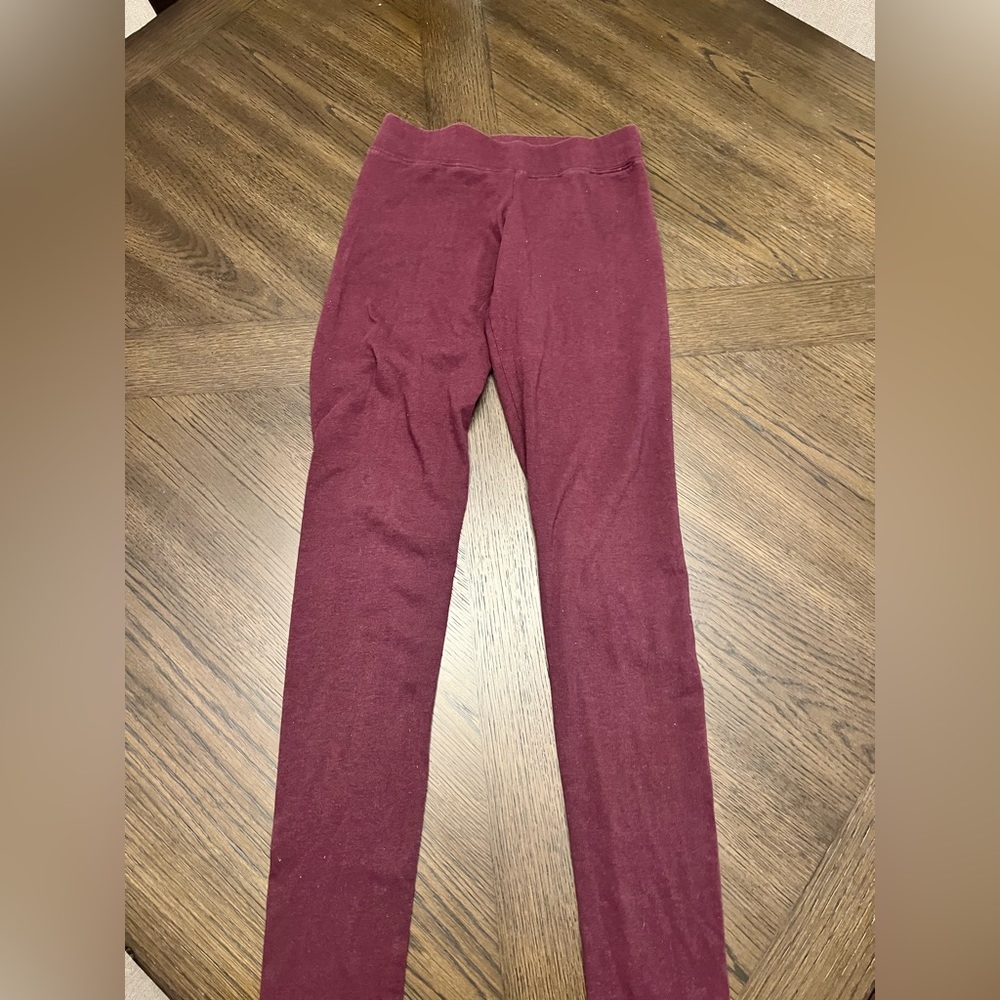 Aeropostale maroon leggings xs
